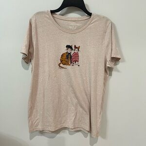 J. Crew Parisian Cat Collector Tee, size large